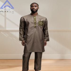 아프리카 칠라바 남성용 40% 면 무슬림 슬림 투피스 고급 드레스 자바도르 아바야 이슬람 두바이 아랍 인도 전통 젤라바 이드