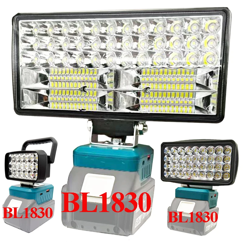 마키타 18V 리튬이온 배터리 케이스 BL1830 리튬 셀 팩 타입 C USB 파워 뱅크 LED 작업등 라이트 플래시라이트 토치 충전기