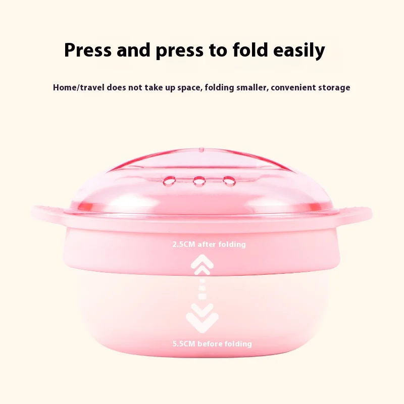 JUSTLANG 접이식 왁스 따뜻한 제모 왁스 담그는 냄비 제모 크림 부드러운 실리콘 소형 휴대용 머리카락 또는 깃털 손실