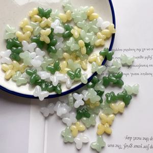 10pcs DIY 천연 옥 마노 나비 비즈 패션 액세서리 진짜 보석 보석 돌 부적 럭셔리 베스트 셀러 선물