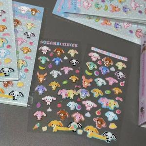 산리오 슈가버니즈 크리스탈 젤리 3D 스티커 창의적인 휴대폰 케이스 장식 소녀 DIY 다이어리 장식 라벨 스티커 장난감