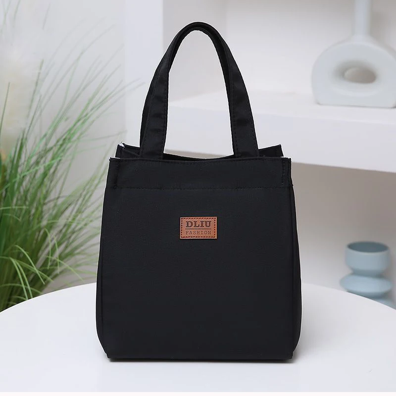 외출 및 점심 식사를 위해 새로운 스타일의 대용량 간단한 도시락 가방 알루미늄 호일 절연 도시락 가방 핸드백