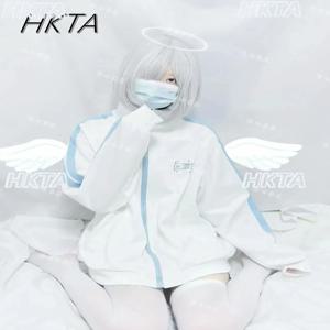 오리지널 맨투맨 재킷 천사 세계 의료부 수채화 시스템, 2 차원 코스프레 후드 코트, Y2k 반바지 세트