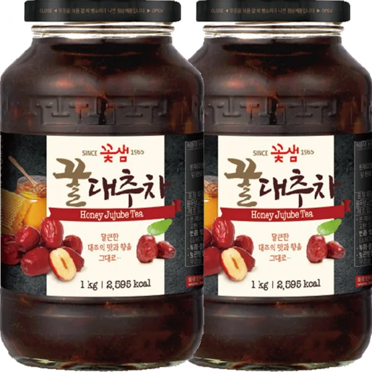 꽃샘 꿀 대추차 2kg(1kg x 2병)