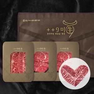 [구미우] 1++No.9 최고 등급 담다 한우 선물세트 2호 하트부채살+국거리+불고기/각300g/총900g