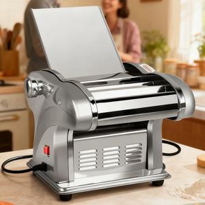 전기 파스타 메이커 기계 스테인리스 스틸 6단계 두께 설정 5가지 국수 모드 만두피 제조기 주방 레스토랑용 110/220V