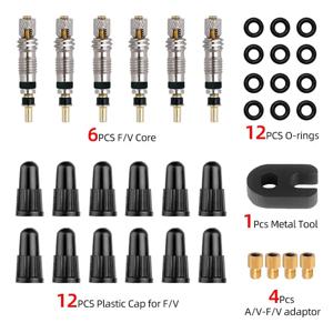 Deemount Brass Presta 밸브 코어 세트 - 2/6/12PCS CNC MTB 도로 자전거 튜브 교체 부품, 고품질 서비스 도구 옵션