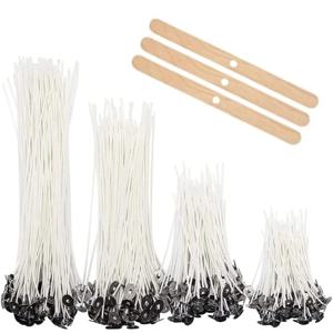 캔들 심지 거치대 왁스 면 캔들 심지 세트, 스탠드 포함, 오리지널 무연 캔들 심지, 대두 오일 왁스 코어 직조 제작, 53 개