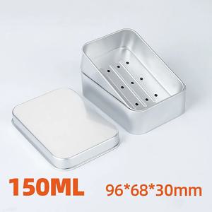 뚜껑이 달린 빈 금속 비누 접시, 알루미늄 보관 상자 케이스 정리함, 동전 캔디 키 컨테이너, 항아리 캔