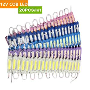 20 개/몫 12V 다색 Led 모듈 백라이트 상점 배너에 대 한 COB 빛 방수 IP65 크리스마스 장식 흰색 따뜻한 파란색