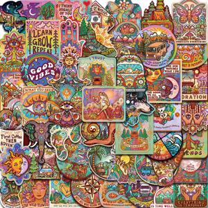 50PCS 재미 캠핑 만화 스티커 낙서 노트북 방수 데칼 스케이트 보드 DIY 가방 방수 스티커 선물 ﻿