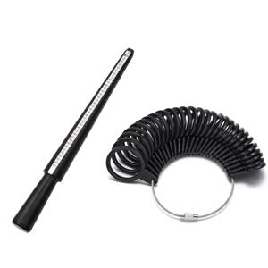 보석 도구 반지 사이즈 맨드렐 스틱 손가락 게이지 반지 사이즈 측정 보석 도구 세트 반지 사이즈 패션 보석 도구