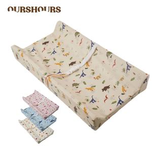 안전 스트랩이 있는 휴대용 아기 기저귀 교환 패드 신생아 용품 서랍장 및 기저귀 교환대용 닦을 수 있는 교환 매트