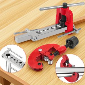 플레어링 툴 세트 콘 및 6홀 바 (수도, 가스, 냉동, 브레이크 라인 용), 황동 및 알루미늄 튜빙 플레어링 툴