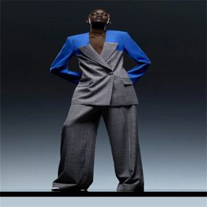 여성용 하운드투스 수트 세트, 맞춤형 스티치 컬러 블레이저 및 바지, 레드 카펫 디자이너, 특대 파티 무도회 드레스, 2 개 패션