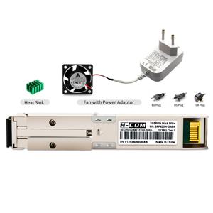 팬이 포함된 XGSPON ONU 스틱 SFP+, 사전 설치된 8311 펌웨어 지원 IP SN MAC 관리, 10Gb/s SC/APC 1270/1577nm SMF SFP ONT