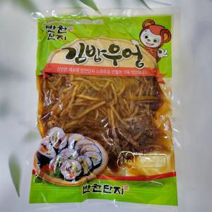 반찬단지 김밥우엉 (3mm) 1kg 우엉채 (무료배송)