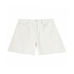 하이웨이스트 와이드 레그 5부 청반바지 여성용 가을 겨울 빈티지 스타일 슬림핏 루즈핏 다용도 탄 데님 반바지