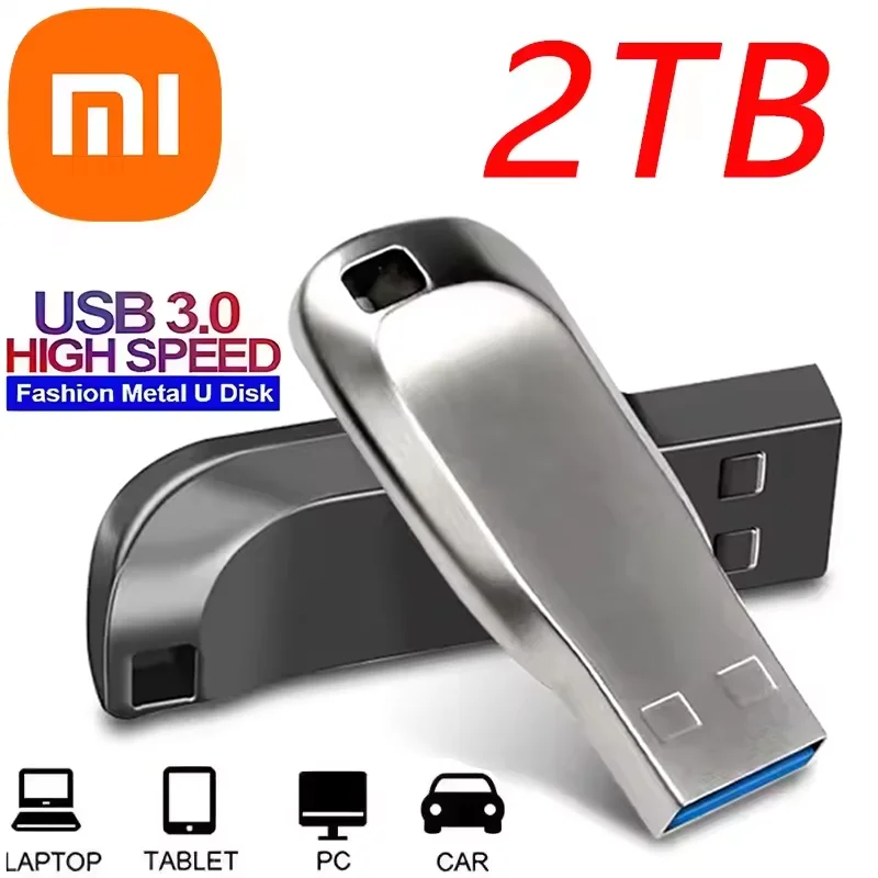 XIAOMI MIJIA 플래시 드라이브 2TB Usb 3.0 미니 고속 금속 Pendrive 1TB 512GB 스틱 드라이브 방수 Memoria Storage U 디스크