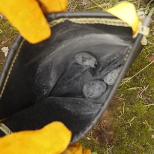 캠프파이어 석탄 보관 가방 - 야외 바베큐 및 숯 운반용 내화성 검정색 캔버스 파우치