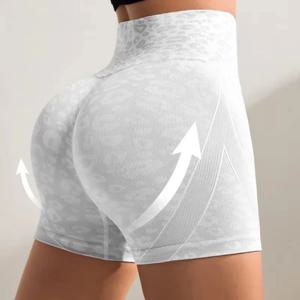 여성 섹시 피치힙 요가 숏팬츠 레오파드 프린트 타이트 핏 운동 사이클링 팬츠 여름 피트니스 요가복 러닝 피트니스 조깅