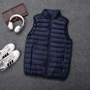 다운 베스트 남성용 경량 숏 베스트 2025 가을 겨울 신상 칼라 조끼 커플 한국 스타일 자켓