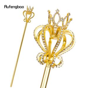 여아 공주용 황금색 합금 요술봉, 어린이용 요술봉, 파티 코스프레 의상, 웨딩 생일 파티용 천사 요술봉 50cm