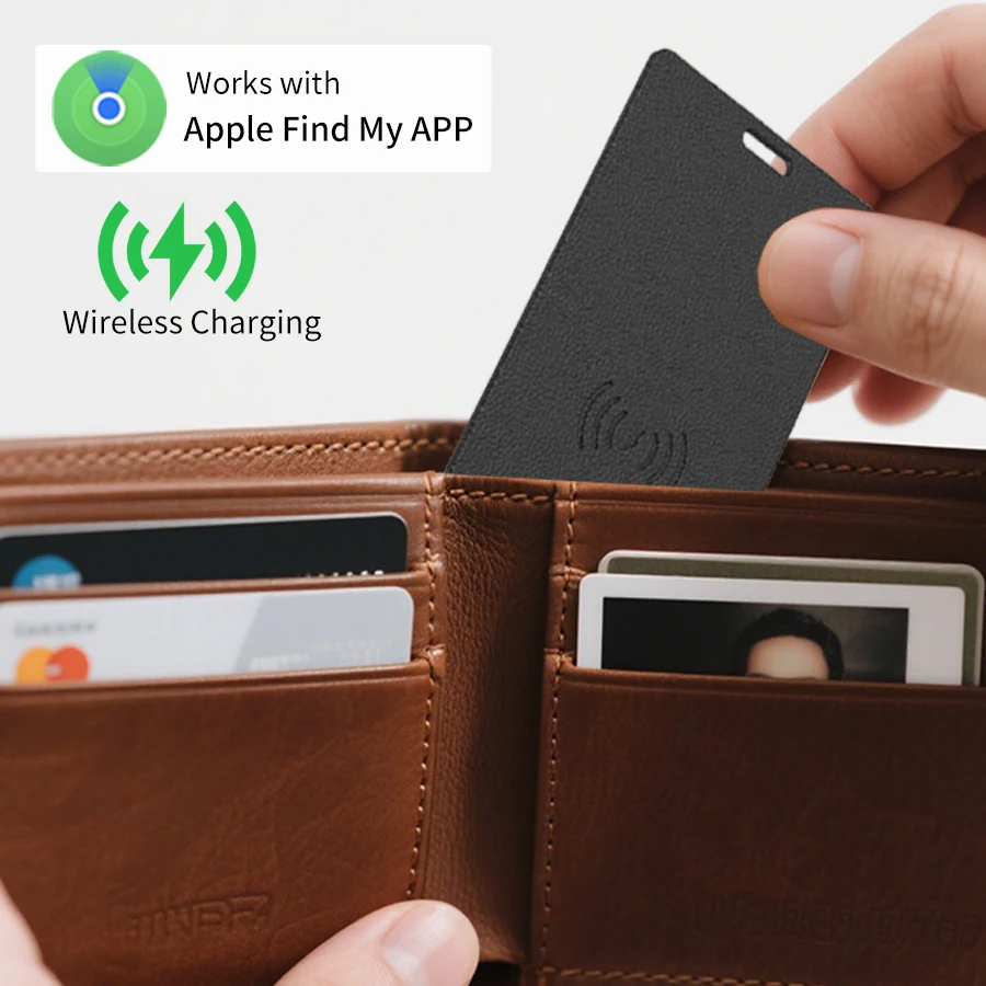 얇은 GPS 위치 추적 카드 분실 방지 GPS 추적 스마트 미니 태그 블루투스 무선 충전 내 앱 찾기 IOS 지갑 휴대폰 추적기