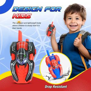 어린이용 스파이더 무전기, 2개 팩, 장거리 통신, 모험 게임 장난감