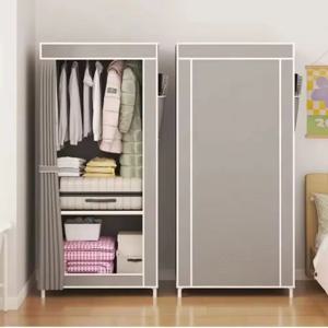 1개 간단한 옷장 방진 조합형 수납장 조립식 통합형 옷장 커튼 포함 방진 옷장