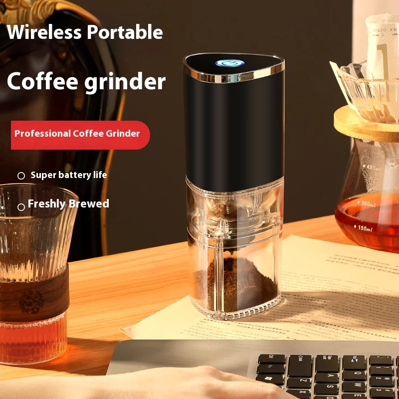 1개 휴대용 전기 커피 그라인더 TYPEC USB 충전 세라믹 그라인딩 코어 홈 커피 원두 분쇄기