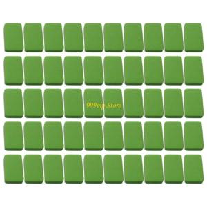 C90C 50 피스 스 학교 교실 사무실 용 집 사용을위한 펠트 패드 휴대용 블랙 보드 클리너가있는 작은 화이트 보드 지우개