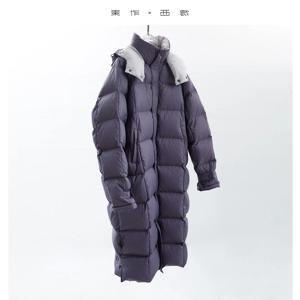 온도가 -20도 이하일 때 착용하세요 ~ 2025 가을 겨울 신상 오리털 패딩 ~ 여성용 중간 길이 코쿤형 다운 재킷, 두꺼운 슬림핏 코트