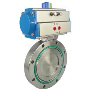 DN80 3인치 PN16 EPDM 고무 시트 웨이퍼형 주철 이중 작동 공압식 액추에이터 버터플라이 밸브 (흡착 건조기용)