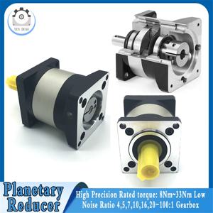 Nema23 플래니터리 기어박스 57mm 스테퍼 모터 감속기 비율 5:1 10:1 스텝다운 기어 6.35/8mm 입력 14mm 샤프트 섬유 기계용