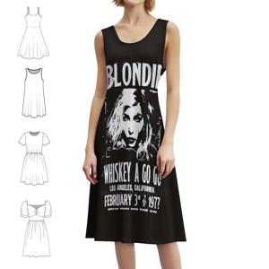 퍼펙트 펑크 록 걸 레트로 70년대 빈티지 밴드 보헤미안 시크 드레스 우아한 패션 비치 웨딩 파티 가운 메탈 데비 레전드 밴드