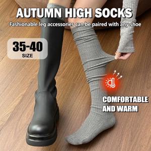 두꺼운 따뜻한 니하이 스타킹 승마 부츠 양말 겨울 승마 야외 니하이 양말 여성용 파티 패션 선물