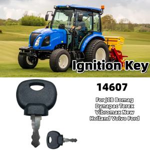 1개 자동차 점화 키 교체용 모시 트랙터 굴삭기 14607 JCB 보마그 다이나팩 테렉스 바이브로맥스 뉴 홀랜드 볼보 포드용