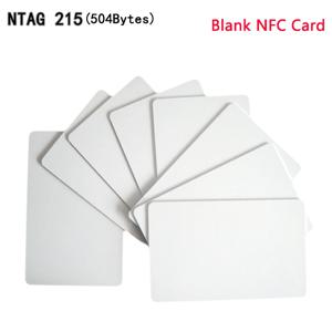 10/50pcs NFC 카드 NT/AG 215 빈 카드 Tagmo 프로그래밍 가능 13.56MHz 방수 RFID 215 504바이트 NFC 명함 ﻿