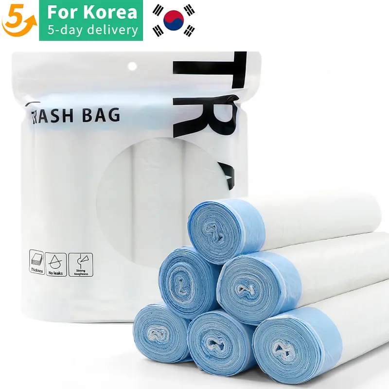 Drawstring 가정용 일회용 투명 쓰레기 봉투가있는 쓰레기 봉투 주방 기숙사 거실 사용 세 가지 크기 선택