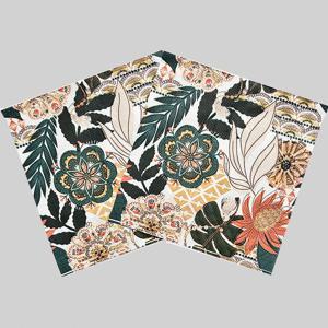 10/20pcs/Pac 33*33cm 2Ply 다채로운 꽃 스타일 접시 뼈 바트 종이 생일 휴일 파티 장식 일회용 종이 플레이스 매트