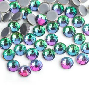 SS3-SS30 그린 화산 색상 DMC 다리미 온 라인석, 핫 픽스 크리스탈 라인석, 스트라스 바느질 및 원단 의류 스톤