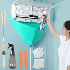 8/6/1pcs 에어컨 청소 키트 누출 방지 커버 수도관 청소 도구가있는 에어컨 클리너 풀 세트