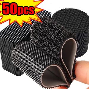 벨크로 테이프 슈퍼 강한 접착제 벨크로 스트랩 스크래치 벨크로 스티커 스트립 부착 케이블 주최자 DIY 카펫 패스너 자동