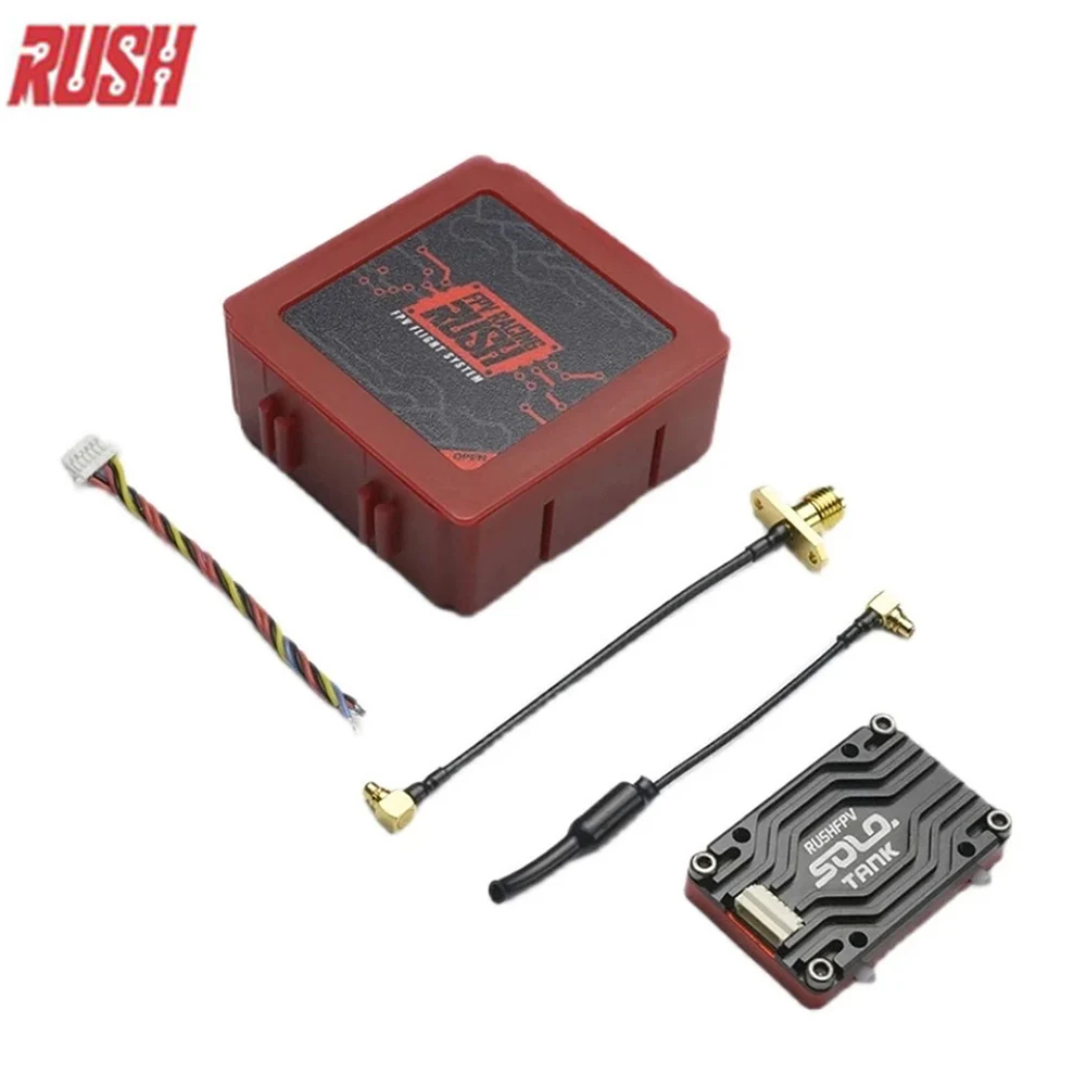 RUSHFPV 러쉬 탱크 솔로 5.8G VTX 비디오 송신기 CNC 쉘 48CH 1.6W RC FPV 레이싱 무인기 용 고출력 내장 마이크