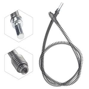 용수철 파이프 준설 도구, 망간강 용수철 헤드 디자인, 욕실 주방 배수구 클리너, 1PC, 2/3 m