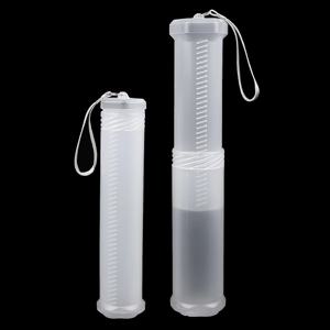 실린더 모양 학생 용품 연필 케이스 펜꽂이 PP 휴대용 조절 가능 펜 정리함 투명, 1pc