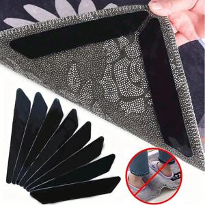 16pcs 바닥 깔개 매트 테이프 그리퍼 코너 패드 카펫 미끄럼 방지 스티커 재사용 가능한 빨 수있는 안티 컬링 카펫 패치 고정 스티커