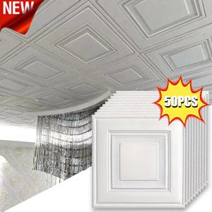 방수 벽 스티커, 3D 시트 종이 천장 벽지 스티커, 필 앤 스틱 벽지, 안전 충돌 방지, 35cm x 35cm