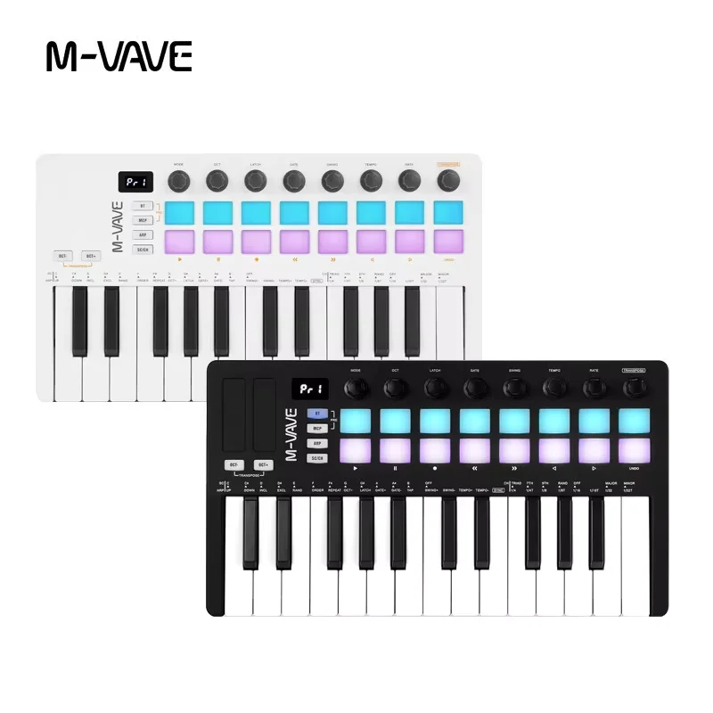 M-VAVE SMK-Ⅱ 25키 MIDI 키보드 (RGB 드럼 패드 포함)